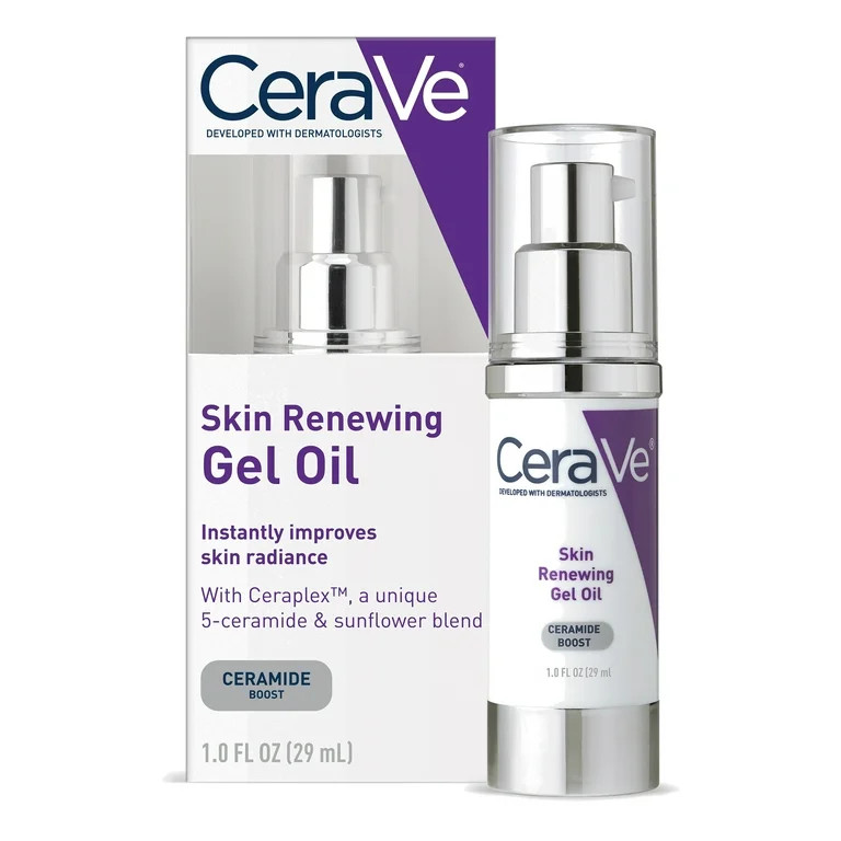 CeraVe Skin Renewing Gel Oil, Hydrating Face Moisturizer for Radiant Skin, 1 fl oz | Walmart (US)