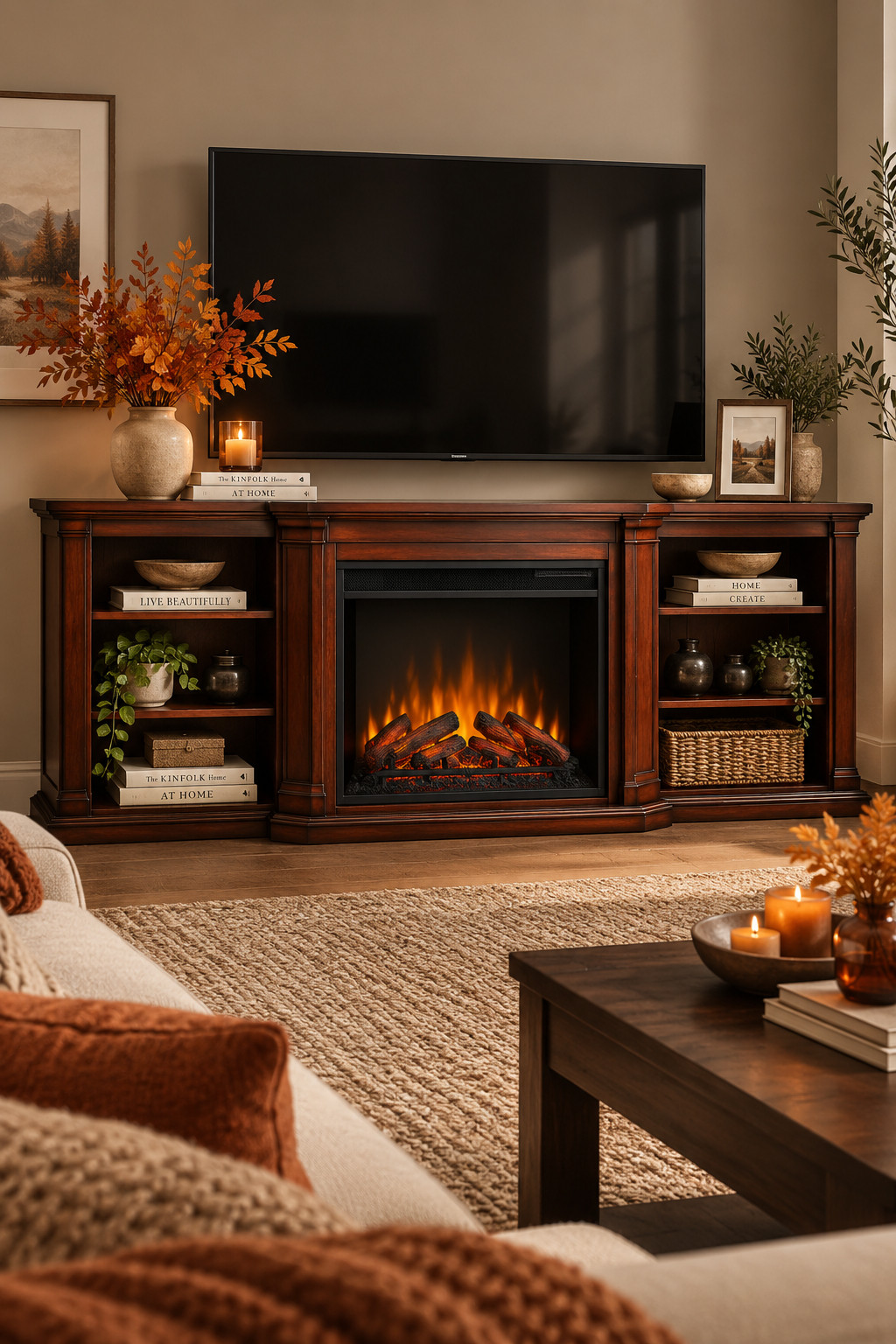 The easiest cozy living room upgrade ever 🤎 A TV console with a built-in fireplace instantly makes the whole room feel more finished and fall-ready. Wayfair has tons of styles on sale for Labor Day, including select furniture deals up to 70% off!
#Wayfair #LaborDayDeals #TVConsole #FireplaceTVStand #LivingRoomUpgrade #FallHomeIdeas #CozyLivingRoom #WayfairSale #HomeFurniture #HomeDecorIdeas #LTKFinds 

 #LTKSeasonal #LTKHome #LTKSaleAlert