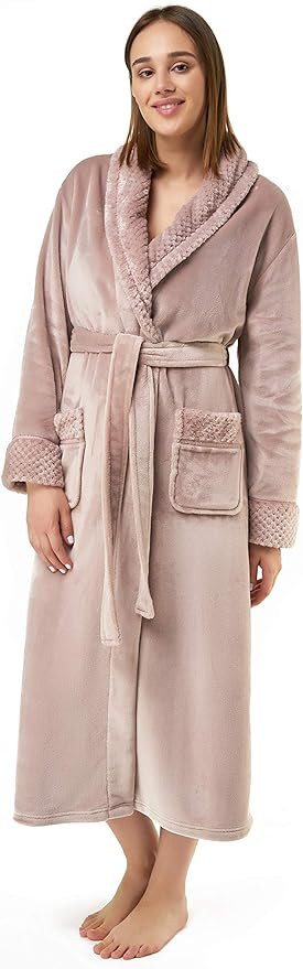 Turquaz Plush Robes For Women, Soft Warm Fleece Bathrobe for Women | Amazon (US)