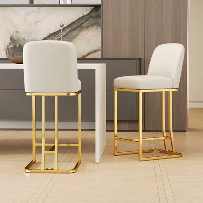 Dining Bar Chairs Set Of 2 Modern Style Bar Chairs With Simple Design, Creative Design Comfortable High Stools, And Flexible Dining Chairs Suitable Fo | Wayfair North America