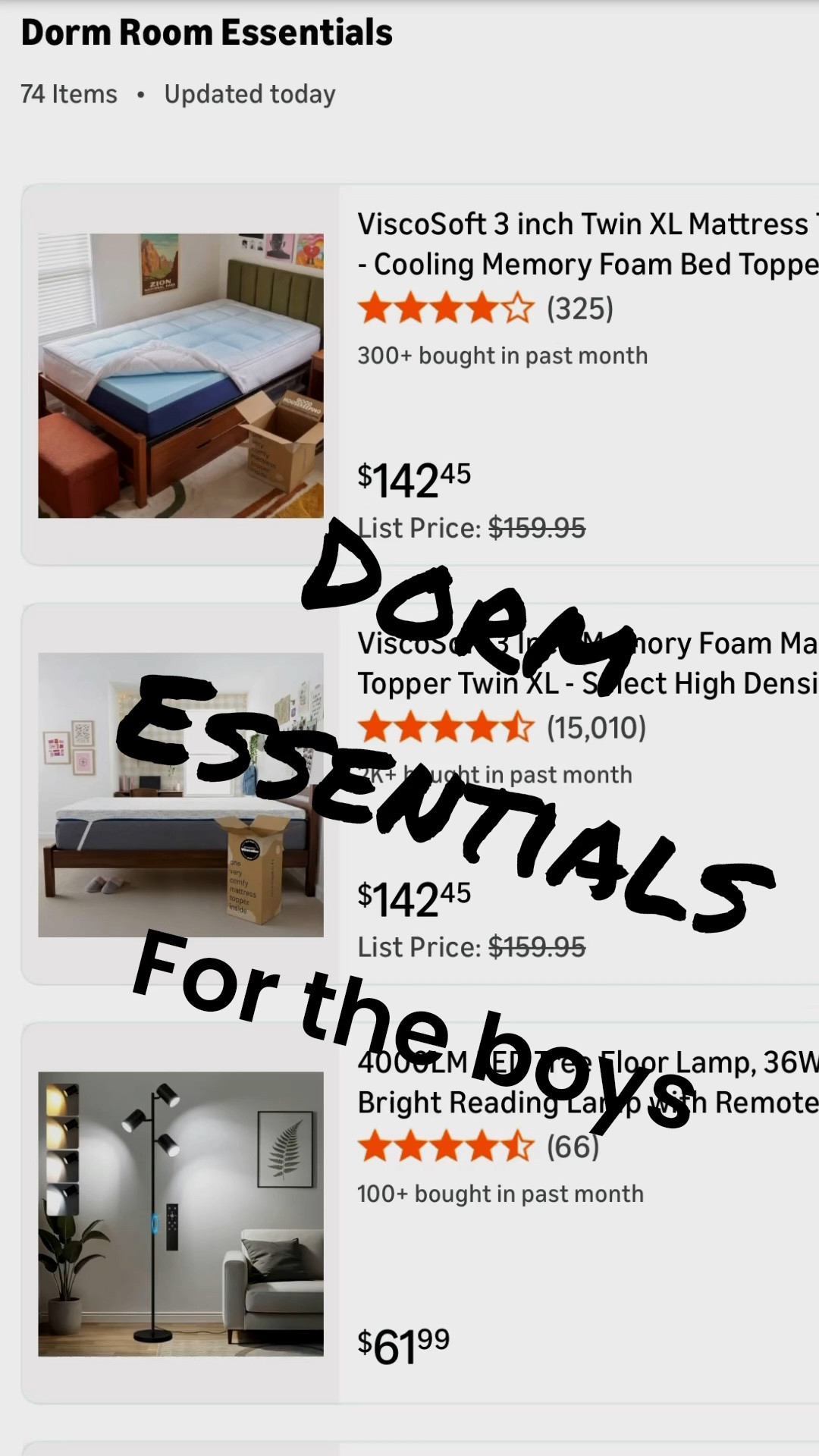 My life lately is getting my son ready for college and for his dorm…  anyone who has a boy going to college knows they do not care what they get so it’s on us moms to make their dorm a home away from home. I’ve moved 3 kids into college and here are the things they used and needed the most.

#LTKmomlife #LTKOver40 #LTKHome