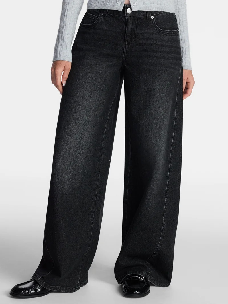 No Boundaries Ultra Baggy Jeans, 30.5", 32.5'', 34.5" Inseams, Women's and Women's Plus 00-4X | Walmart (US)