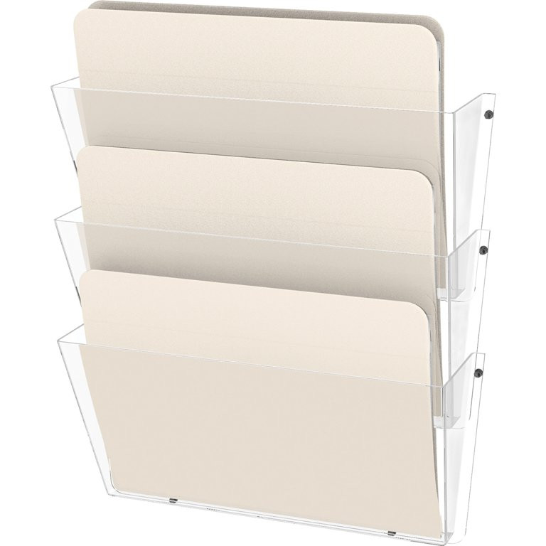 deflecto Unbreakable Wall File Set, Letter, Three Pocket, Clear | Walmart (US)