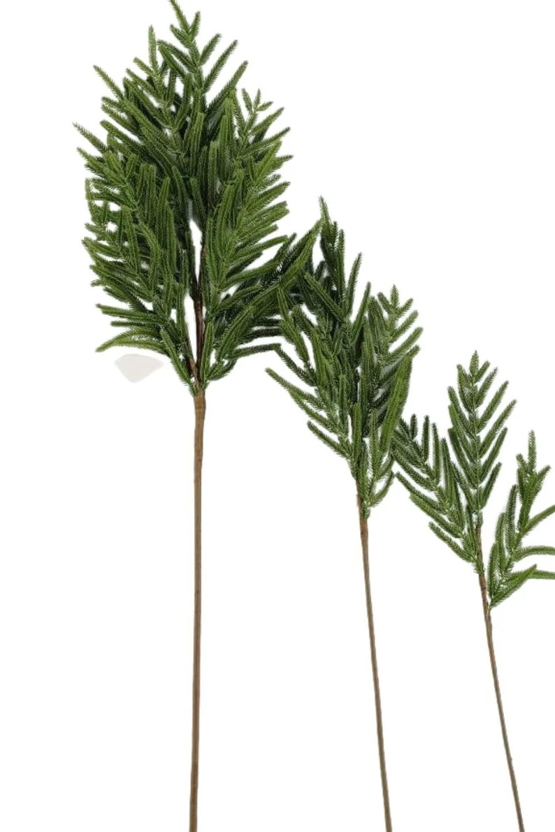 Norfolk Pine Stem Real Touch Green Faux Artificial Pine Spray - Etsy Canada | Etsy (CAD)