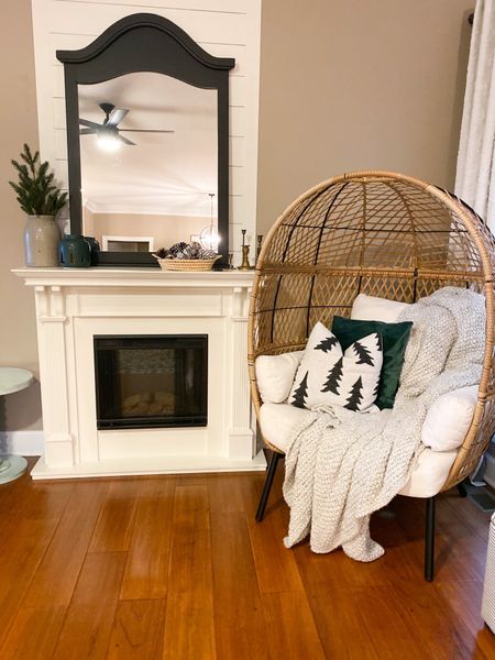 Winter boho home decor | Egg Chair Styling 

#LTKSeasonal #LTKhome #LTKfamily