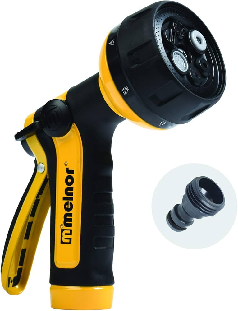 Melnor 65112-AMZ 6-Pattern Vortex Water Hose Sprayer Nozzle, QuickConnect Product Adapter, Black,... | Amazon (US)
