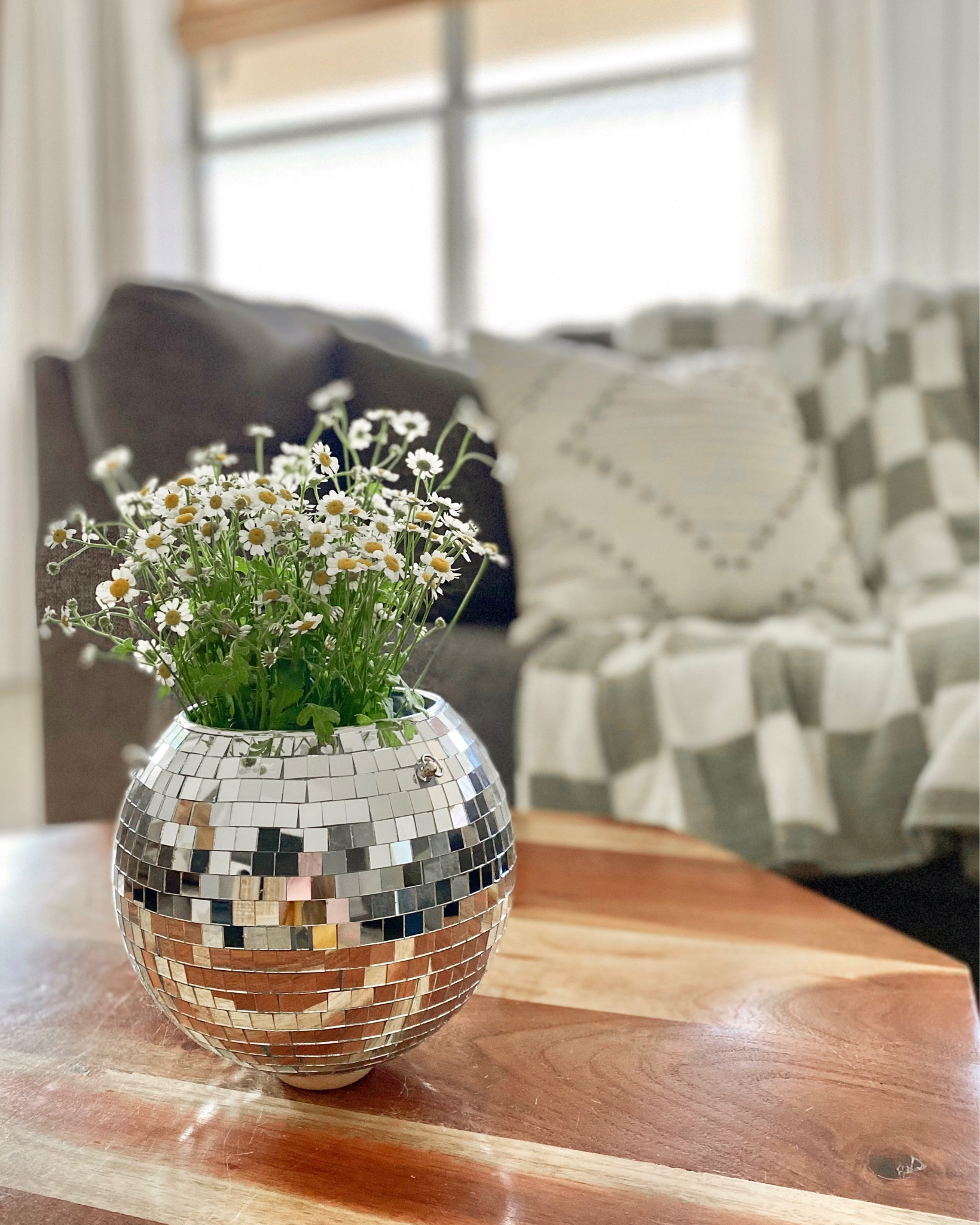 Living room decor. Coffee table decor. Disco ball decor. 

#LTKhome #LTKFind #LTKSeasonal