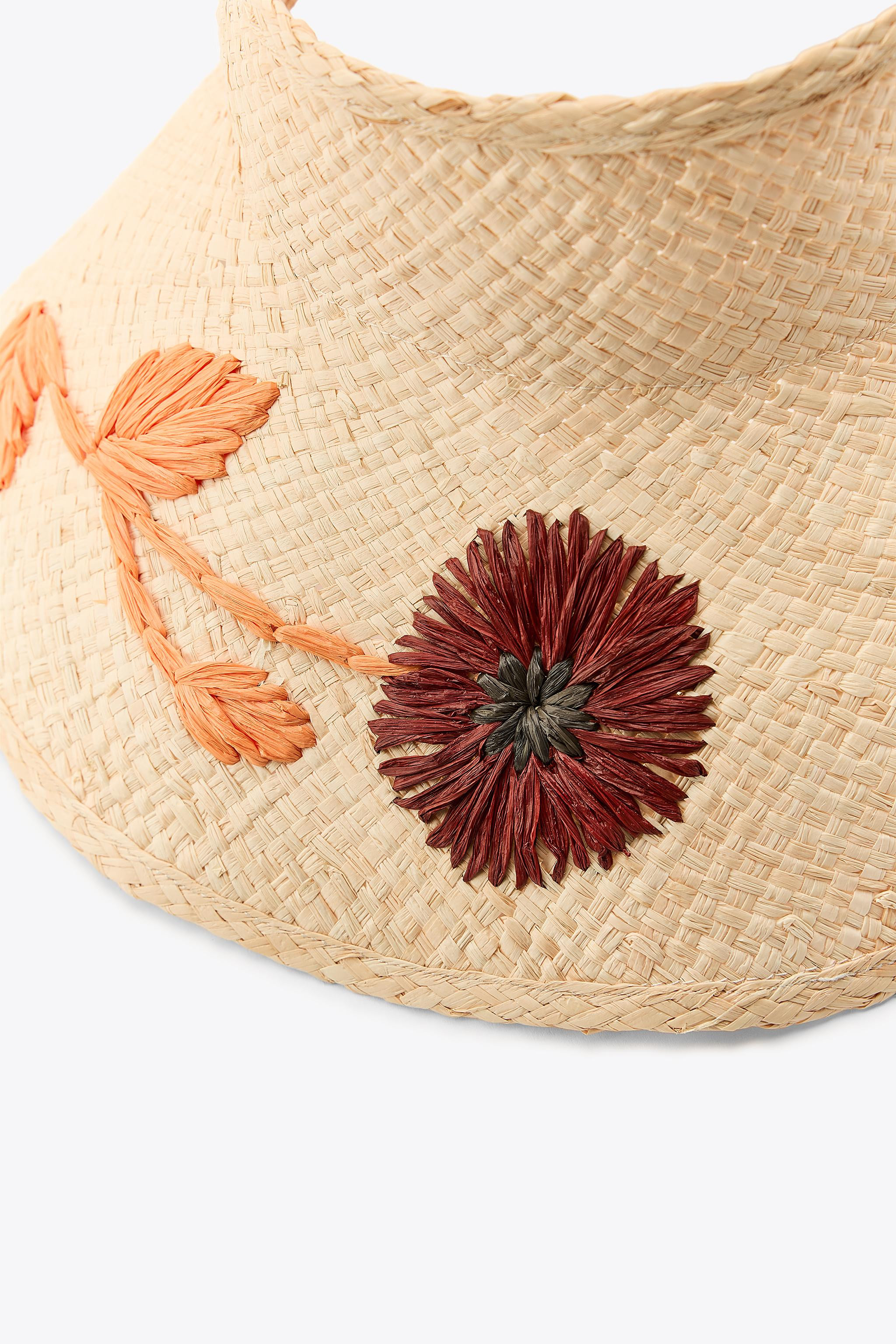 FLORAL BRAIDED VISOR | Zara US