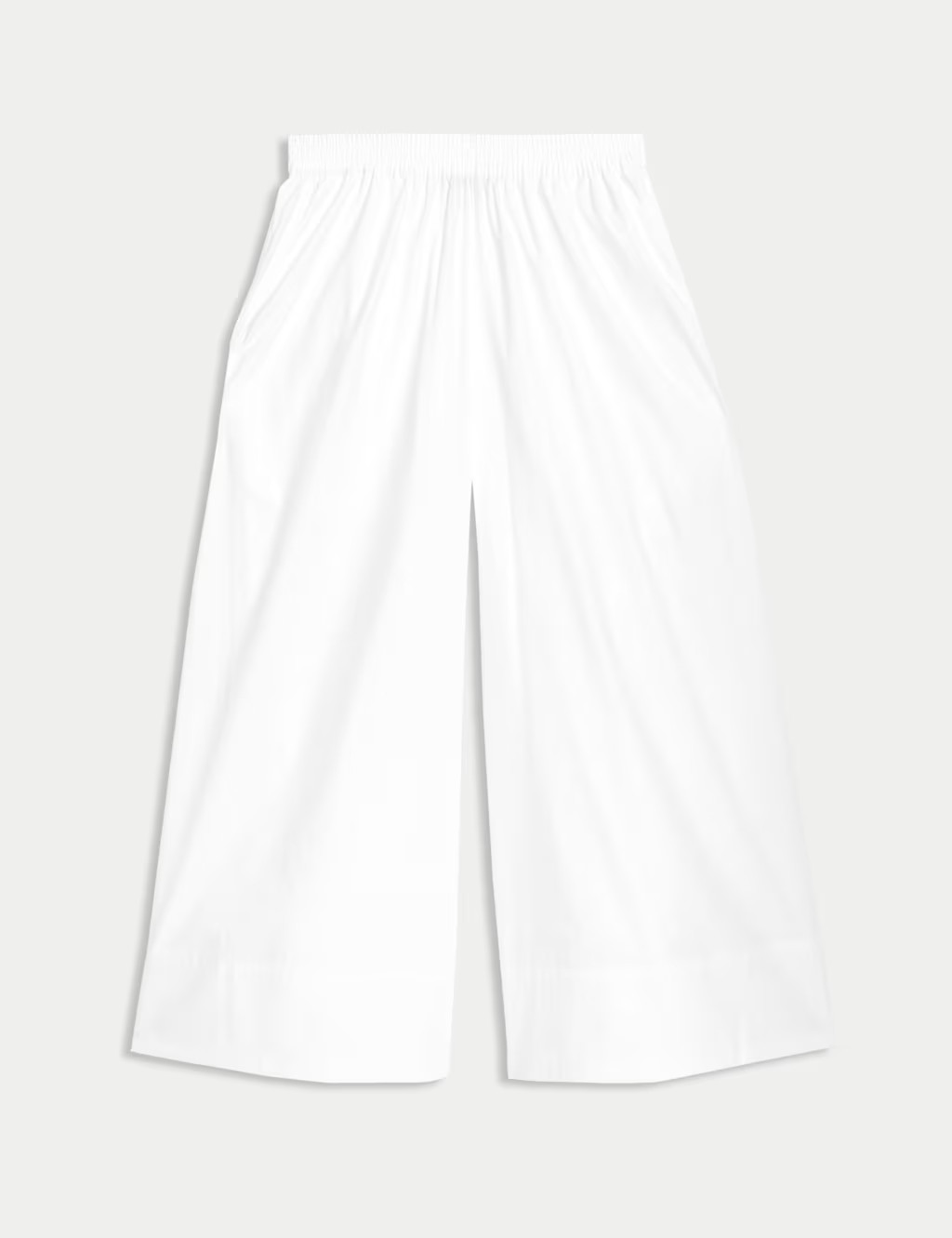 Pure Cotton Palazzo Cropped Trousers | Marks & Spencer (UK)