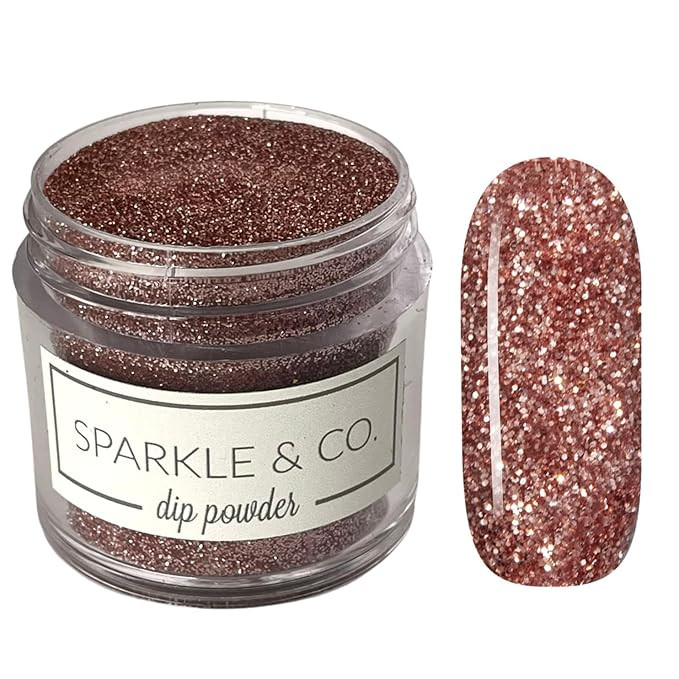 Sparkle & Co. Dip Powders-dp.104 Rose Gold Fierce – All Glitter Dip 1 oz. | Amazon (US)