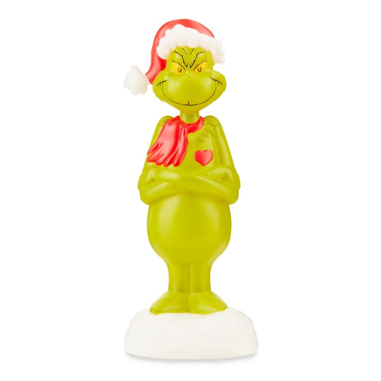 15 inch LED Lighted Grinch with Christmas Scarf Blow Mold Green Christmas Décor Dr Seuss - Walma... | Walmart (US)