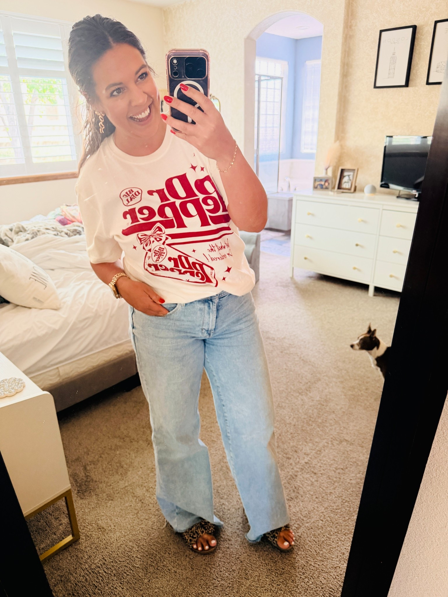 I was just going to wear this shirt around the house, but it’s sooooo comfy and I love it with jeans! 

I got an XXL in this shirt. It’s actually not that long, so I’m not sure what my typical size L would be 

#LTKootd #LTKMidsize