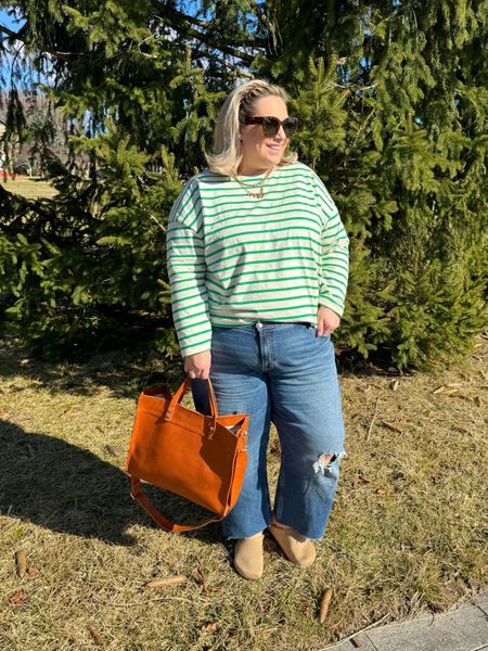 Who is she in the wide leg jeans🤭 I’m actually LOVING these (I did cut like 3 inches off the bottom)! Maurices came out with my favorite shirt from the fall in new colors🎉
Wearing a 22 in the jeans and 2X tee!
•
•
•


#LTKfindsunder50 #LTKplussize #LTKstyletip