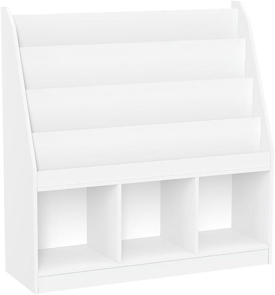 RiverRidge Kids 4 shelves Three Cubbies Bookrack, White (02-251), 11.81"D x 35"W x 36"H | Amazon (US)