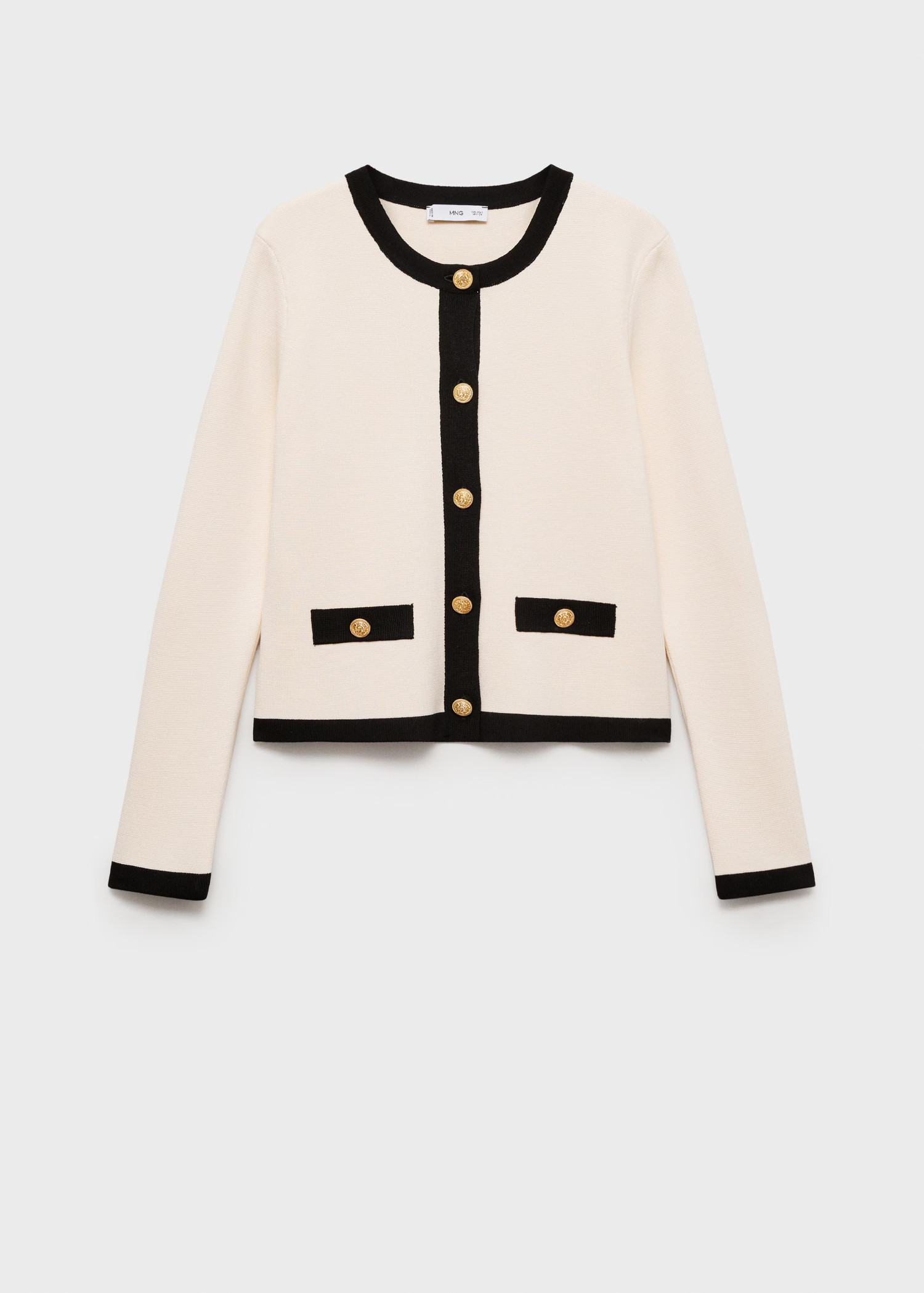 Cardigan with contrasting trim - Women | MANGO USA | Mango (US/MX/AU)