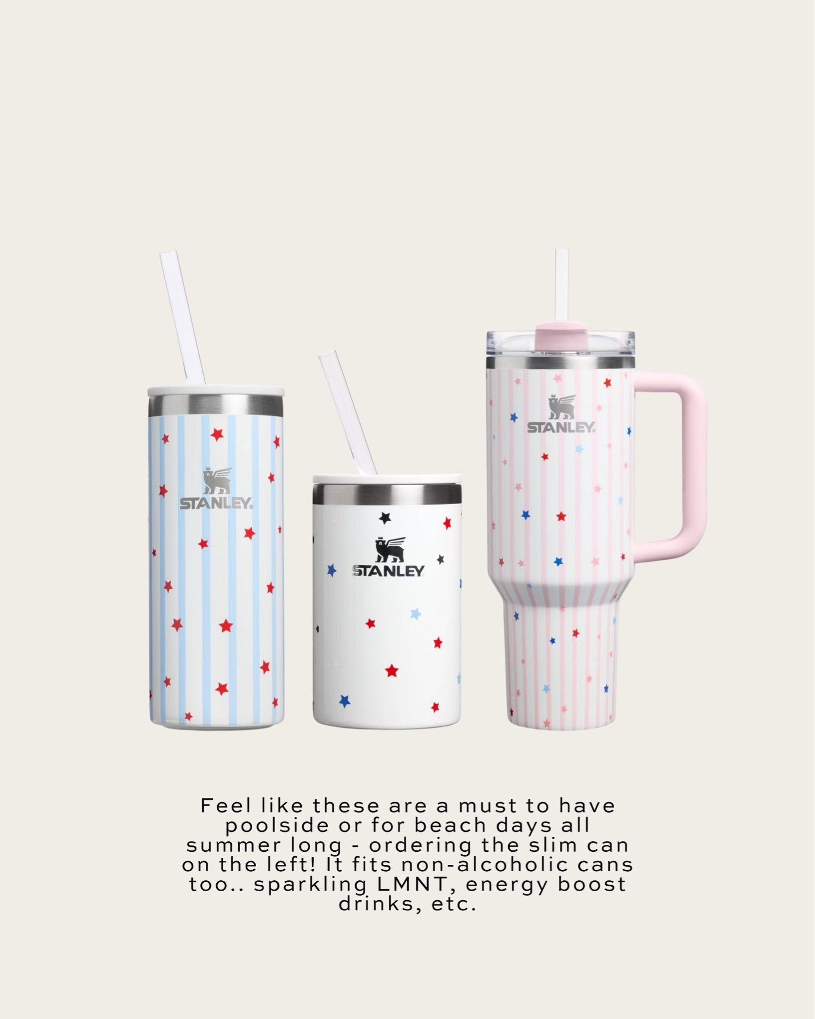 Festive Americana summer Stanley’s available at target!