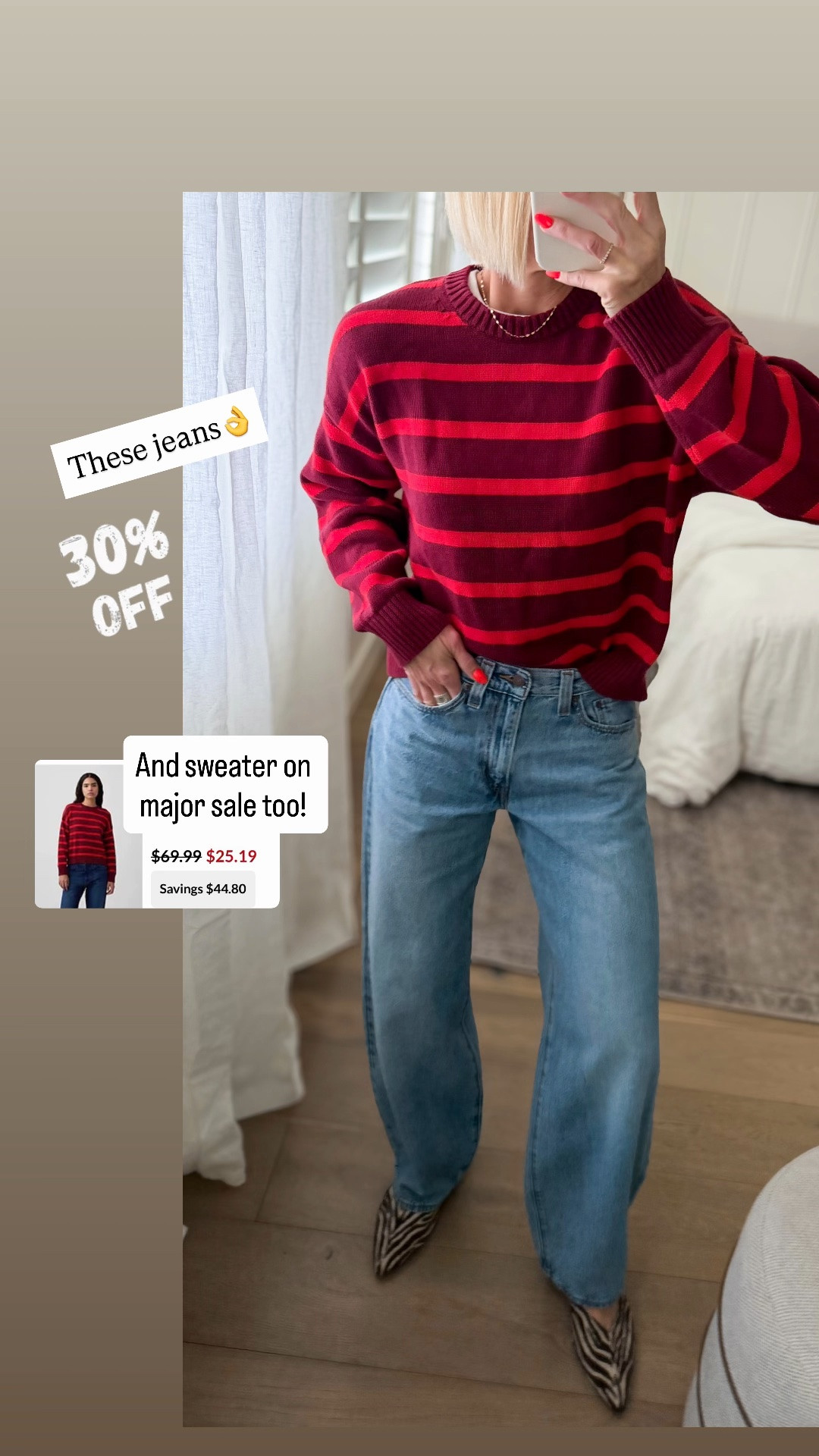 Sitewide SALES!
Loving this sweater & jeans— 
Wearing a medium in sweater and 27x32 in jeans. LOVE this new fit. Linked addtl items on sale I’m loving!

#LTKSaleAlert #LTKOver40 #LTKmomlife