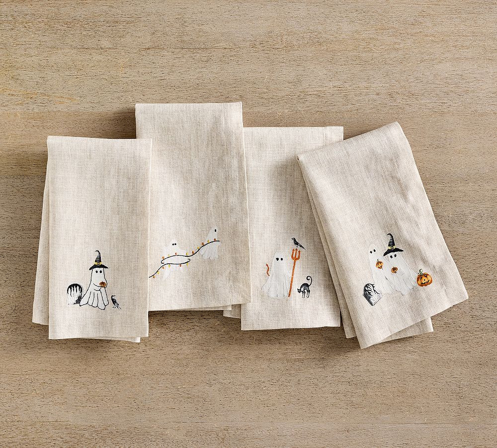 Scary Squad Organic Cotton Napkins - Mixed Set of 4 | Pottery Barn (US)
