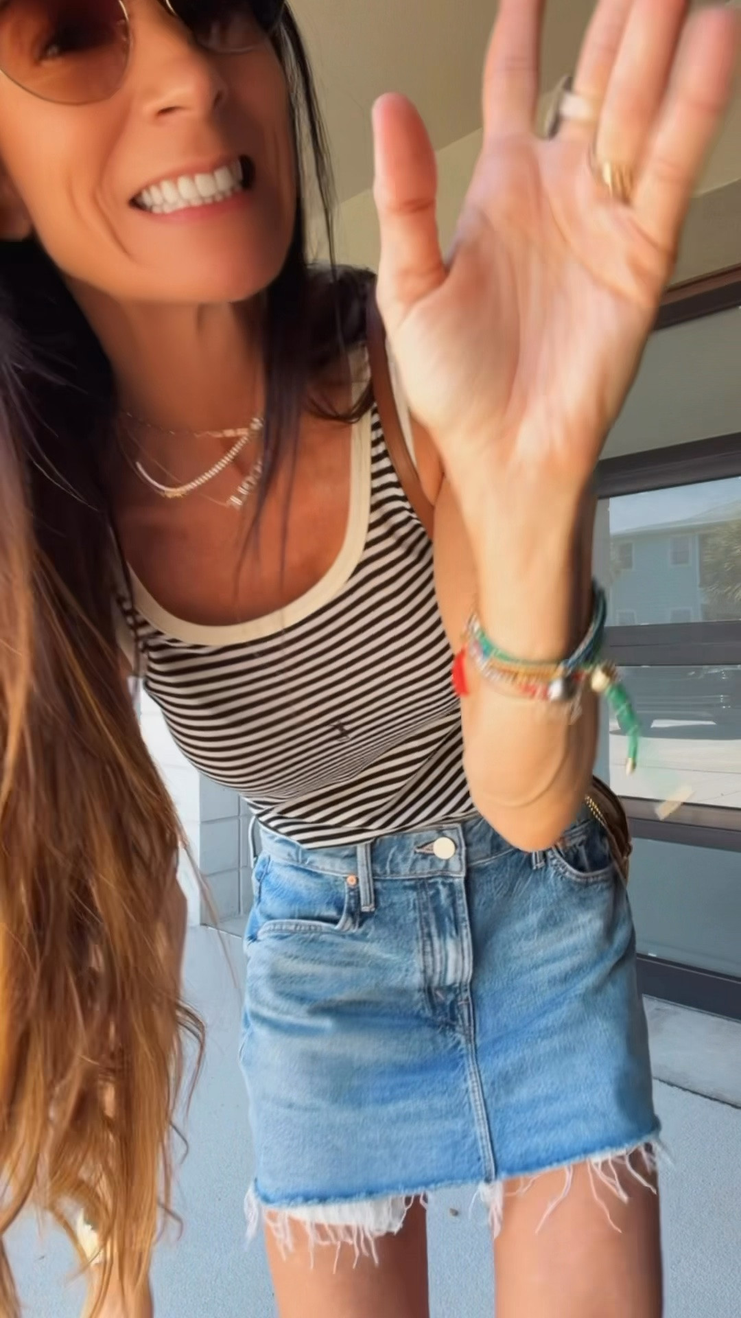 Sunday funday but make it cute, casual, and just a little bit sporty ☀️🧢

Striped tank, denim mini, stacks on stacks, and a baseball cap because we’re off duty today 😌💋 Running on sunshine, iced coffee, and whatever plans turn into after this.

#SundayFunday #OOTDStyle #CasualChic #DenimMini #NicoleColeeStyle

#LTKootd #LTKdayinmylife #LTKgrwm