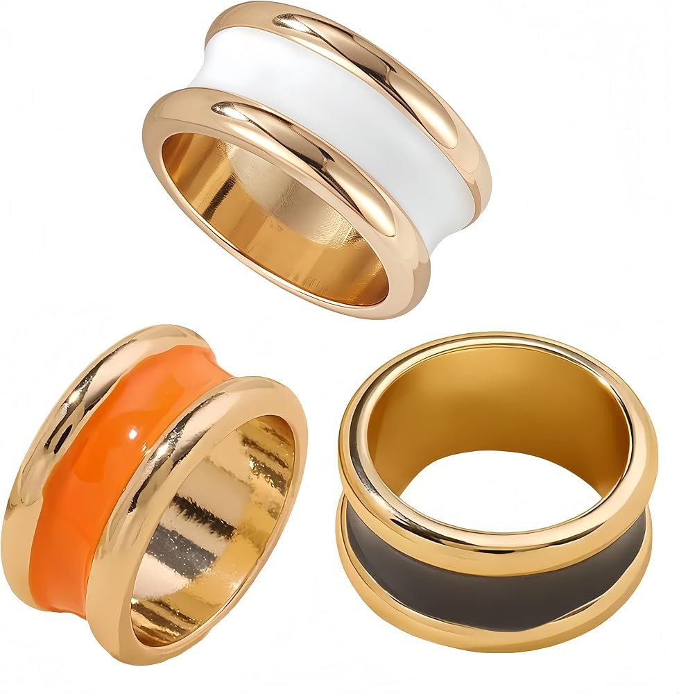 SYWDUDUCLT Scarf Ring for Women's Shawl, Silk Neckerchief, Tshirt, Gold/Sivler, S/M/L, 2 Pcs | Amazon (US)