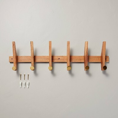 26" Wood & Brass Hook Rail - Hearth & Hand with Magnolia  | eBay | eBay US