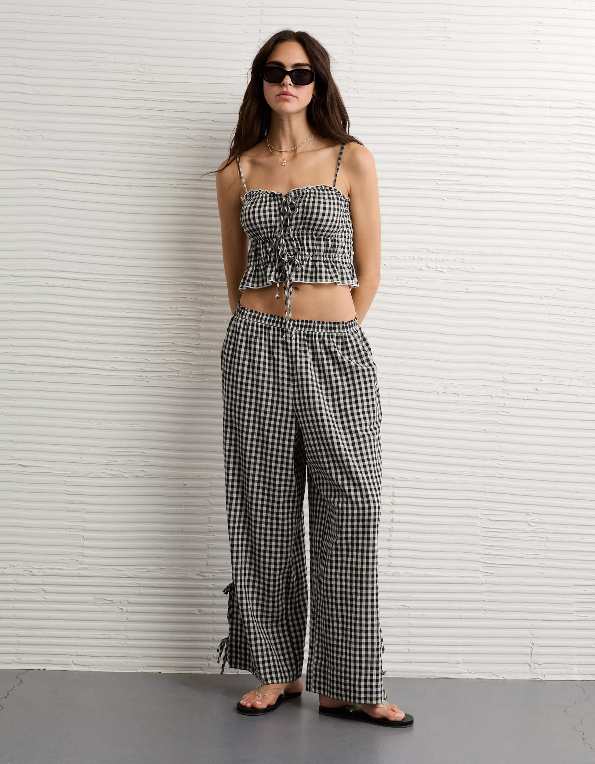 AE Stretch High-Waisted Tie Side Pull-On Pant | American Eagle Outfitters (US & CA)