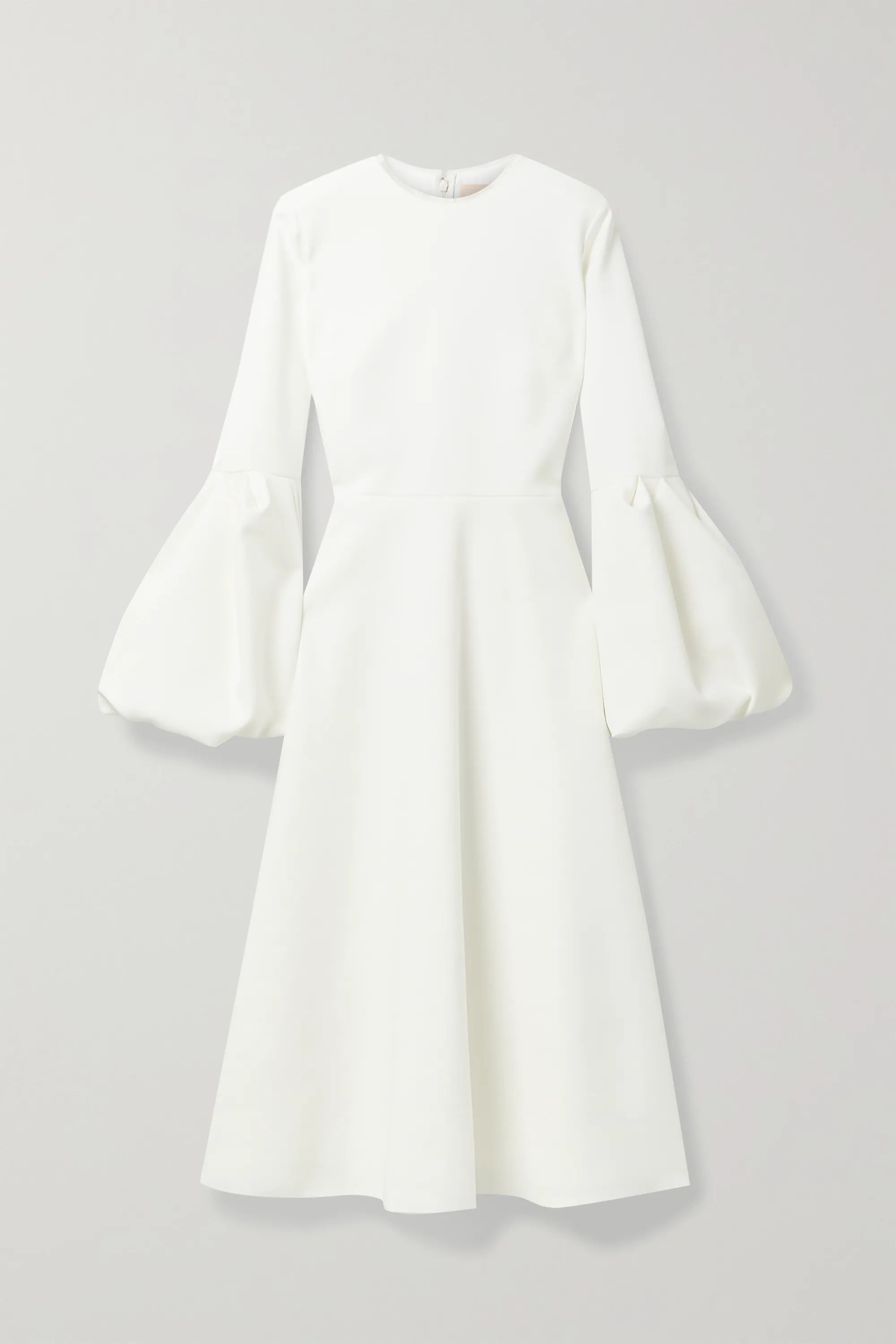 White Aylin tulle-trimmed cady midi dress | Roksanda | NET-A-PORTER | NET-A-PORTER (US)
