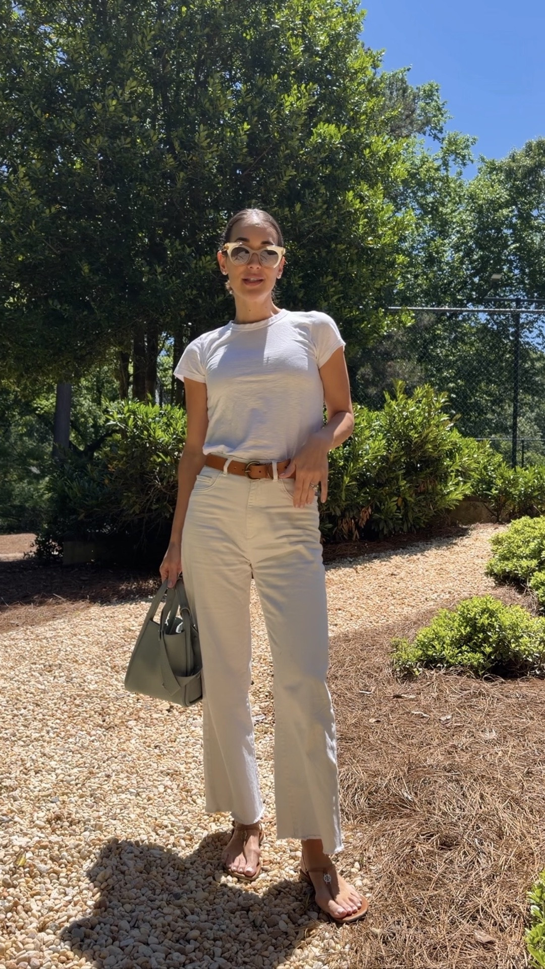 Crisp and classic in a white tee and eggshell denim 

Wearing a small and 27

Bag is Songmont (not linkable)

#LTKdayinmylife