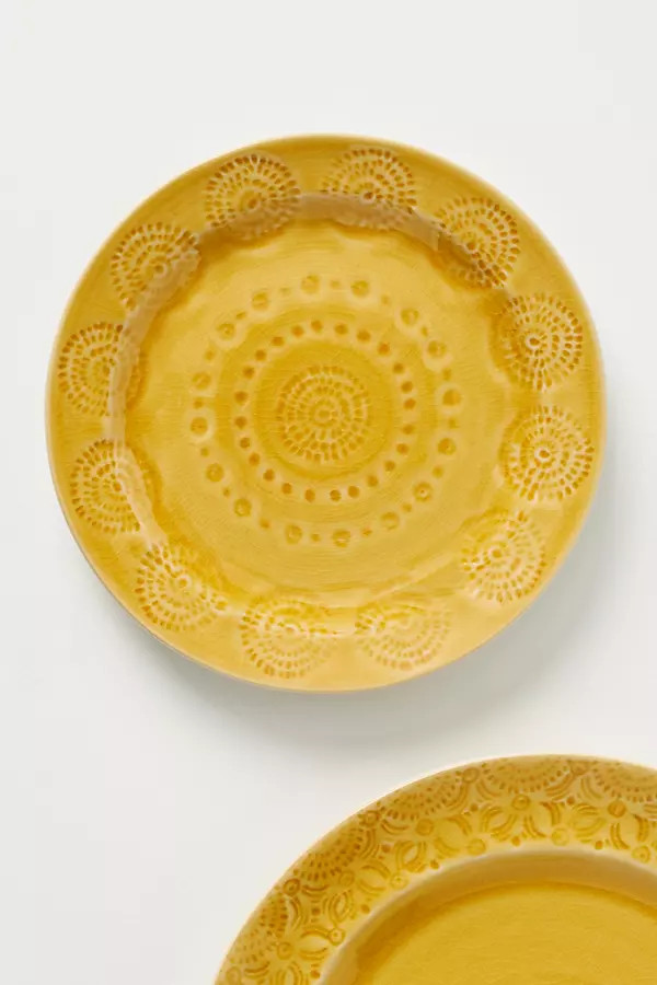 Old Havana Bread Plates, Set of 4 By Anthropologie in Yellow Size S/4 canape | Anthropologie (US)