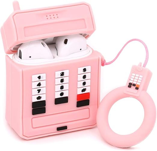 Yonocosta Cute Airpods Case, Airpods 2 Case, Fashion Funny 3D Cartoon Pink Retro Cellular Phone S... | Amazon (US)