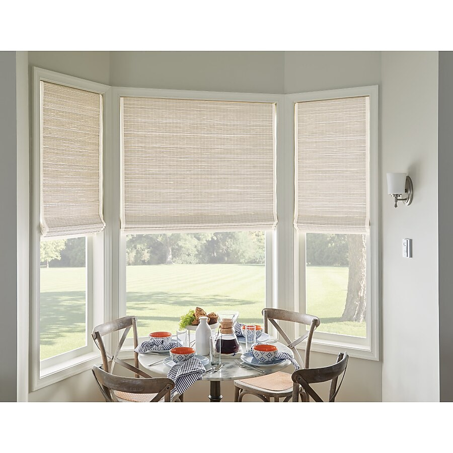 Bali Custom Natural Woven Natural Roman Shade | Lowe's