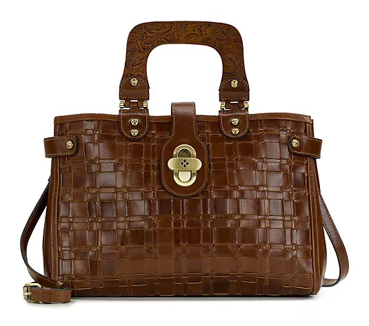 Make Your Selection: Patricia Nash Sancia Woven Satchel - Vintage Distressed | QVC