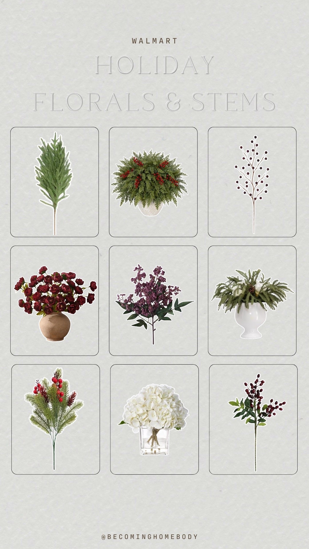 The prettiest holiday floral stems and winter flower arrangements from Walmart 🎄

#LTKHome #LTKSeasonal