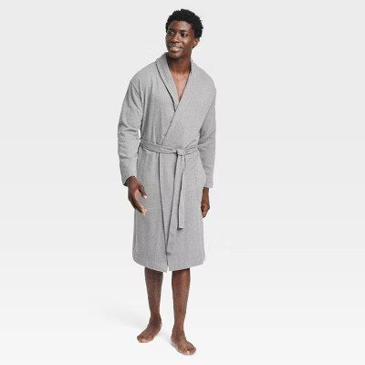 Men's Knit Robe - Goodfellow & Co™ Gray S/M | Target