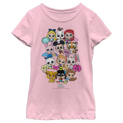 Girl's Disney Doorables Adoorables All Together Now  T-Shirt - Light Pink - Small | Target