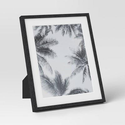 10"x12" Matted to 8"x10" Thin Metal Table Frame Black - Threshold™: Modern Aluminum Picture Display, Easel Back | Target
