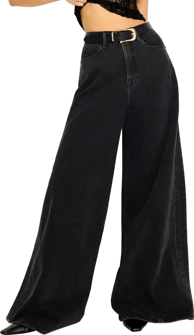 Good American Paneled Wide Leg Jeans | Nordstromrack | Nordstrom Rack