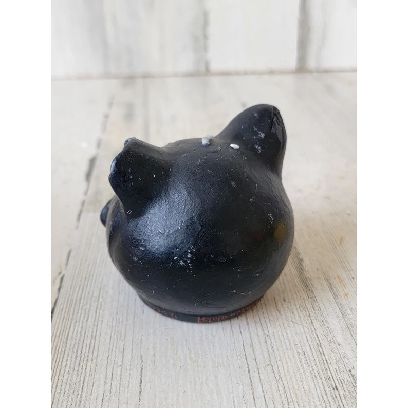 Vintage AS IS Black Cat Retro Style Candle Halloween Prop Decor - Etsy | Etsy (US)
