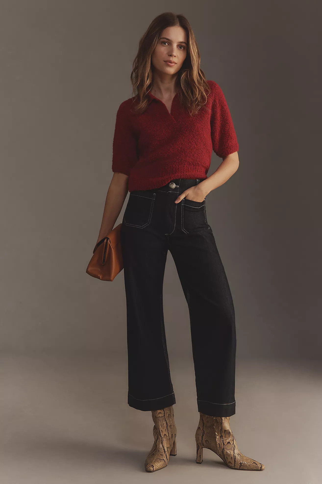 The Colette Crop Wide-Leg Jeans by Maeve | Anthropologie (US)