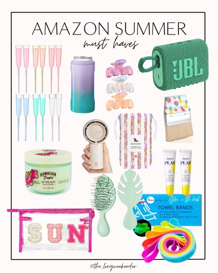 Amazon must haves for your summer vacation, pool day or the beach! 

Vacation, speaker, beach bag, summer must haves, summer accessories, beach accessories 

#LTKSeasonal #LTKswim #LTKtravel