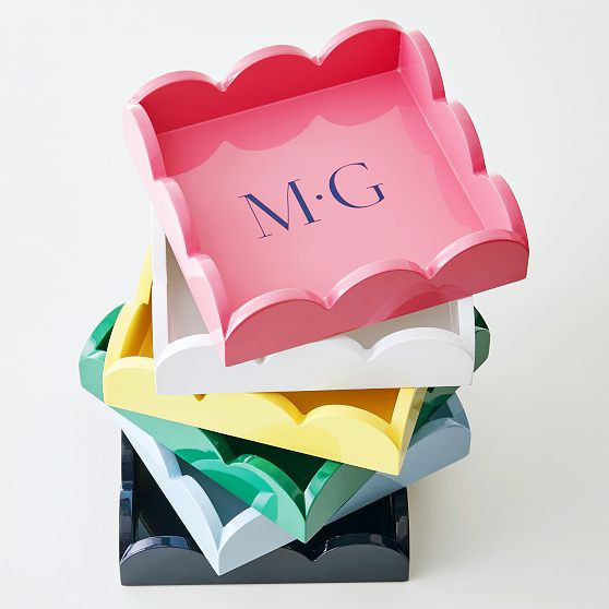 Scalloped Lacquer Mini Tray | Mark and Graham