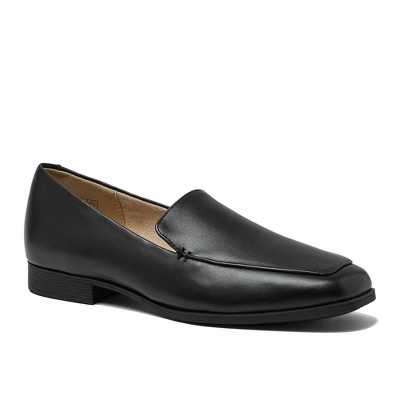 Lands' End Women's Classic Leather Loafers - 9.5 - Black Leather | Target