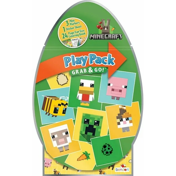 Minecraft Easter Activity Play Pack with Coloring Book and Mini Markers, Paperback by Bendon | Walmart (US)