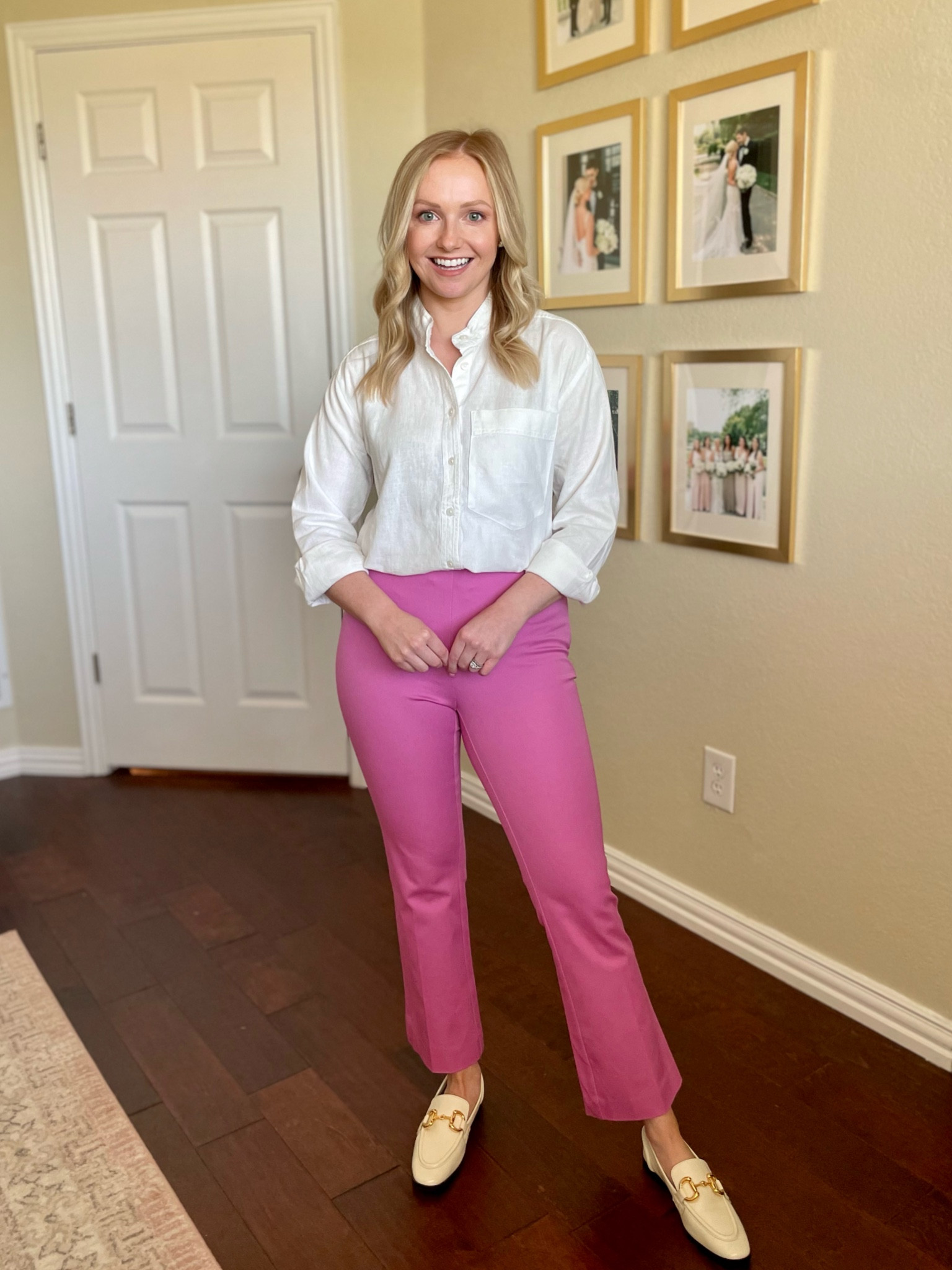 Wearing a 0 in the pants | pink pants, work pants, workwear, kick crop pant, teacher outfit 

#LTKworkwear #LTKSeasonal #LTKFind