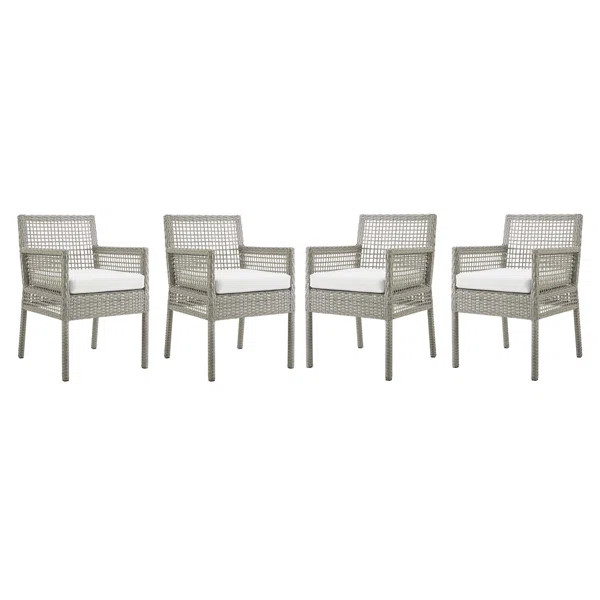 Aura Dining Armchair Outdoor Patio Wicker Rattan by Modway | Wayfair North America