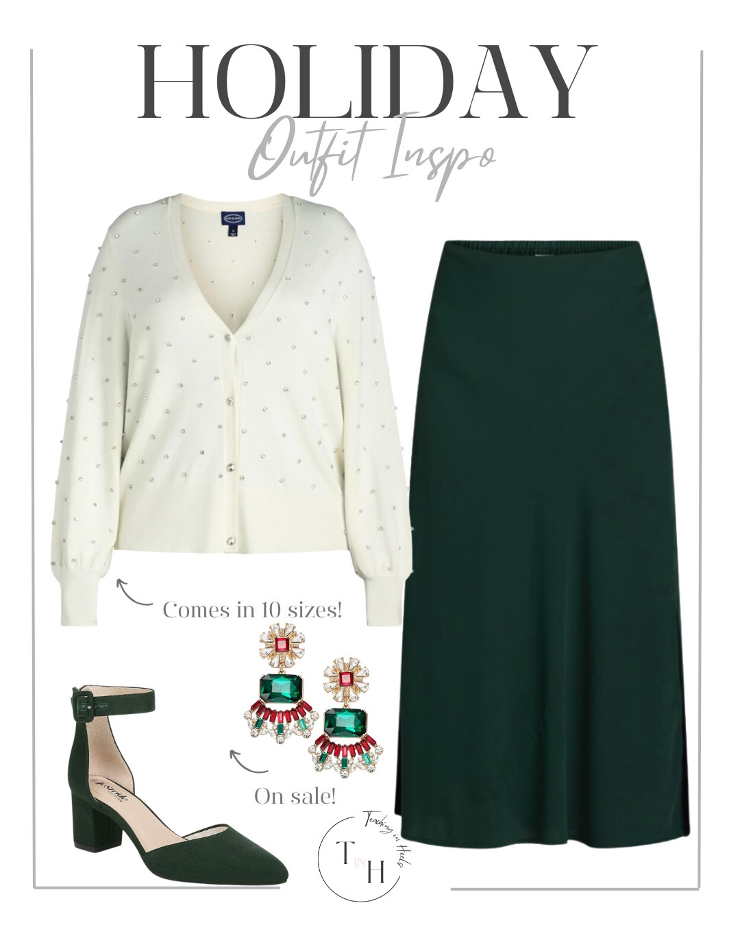 Green slip skirt  slip maxi skirt  rhinestone cardigans sweater  dark green pumps  holiday earrings    casual holiday OOTD  holiday ootd  holiday theme outfit  teacher style  teacher work style workwear  business casual  business office outfit  teacher ootd  teacherfit   ootd  shirt trendteacher  teacher outfits  teacher

#LTKGiftGuide #LTKHoliday #LTKSeasonal