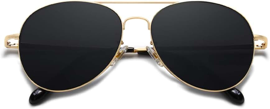 SOJOS Classic Aviator Sunglasses for Women Men Metal Frame Spring Hinges SJ1030 | Amazon (US)