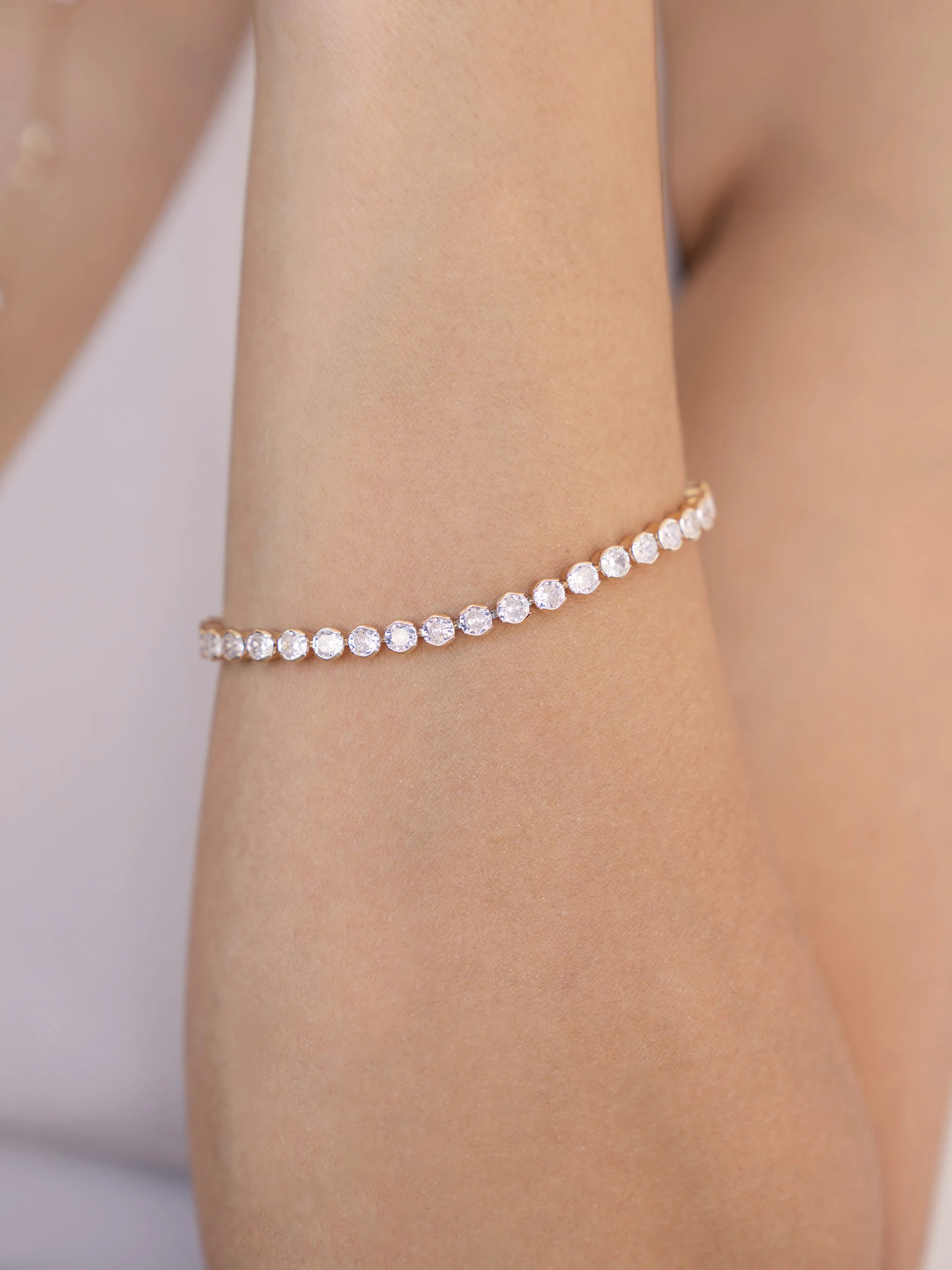 Crystal Chain Tennis Bracelet | Ettika