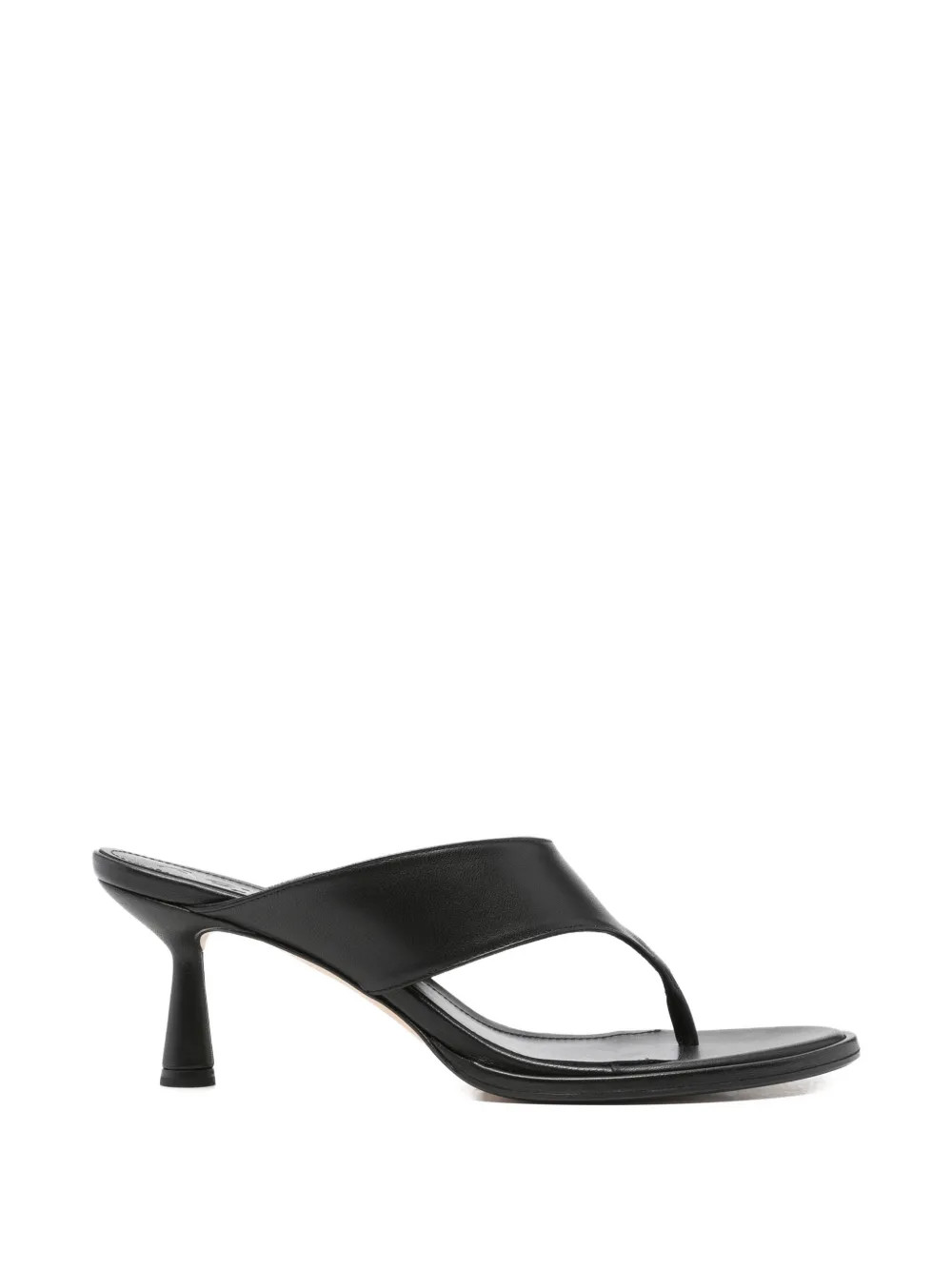 Aeyde Olenna Leather Heel Sandals | Black | FARFETCH LU | Farfetch Global