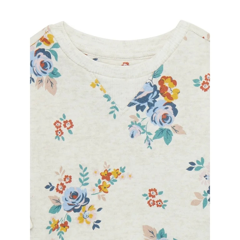 easy-peasy Baby Print Sweatshirt and Jogger Pants Outfit Set, 2-Piece, Sizes 0/3-24 Months | Walmart (US)